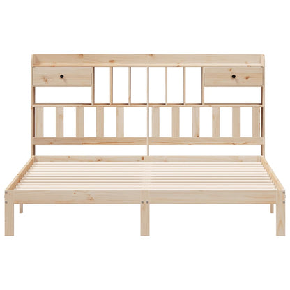 Bookcase Bed without Mattress 180x200cm Solid Wood Pine