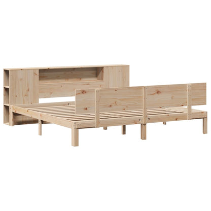 Bookcase Bed without Mattress 200x200cm Solid Wood Pine