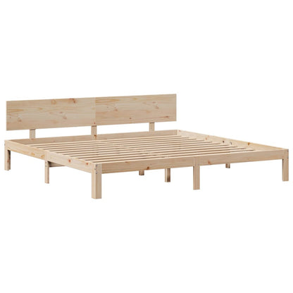 Bookcase Bed without Mattress 200x200cm Solid Wood Pine