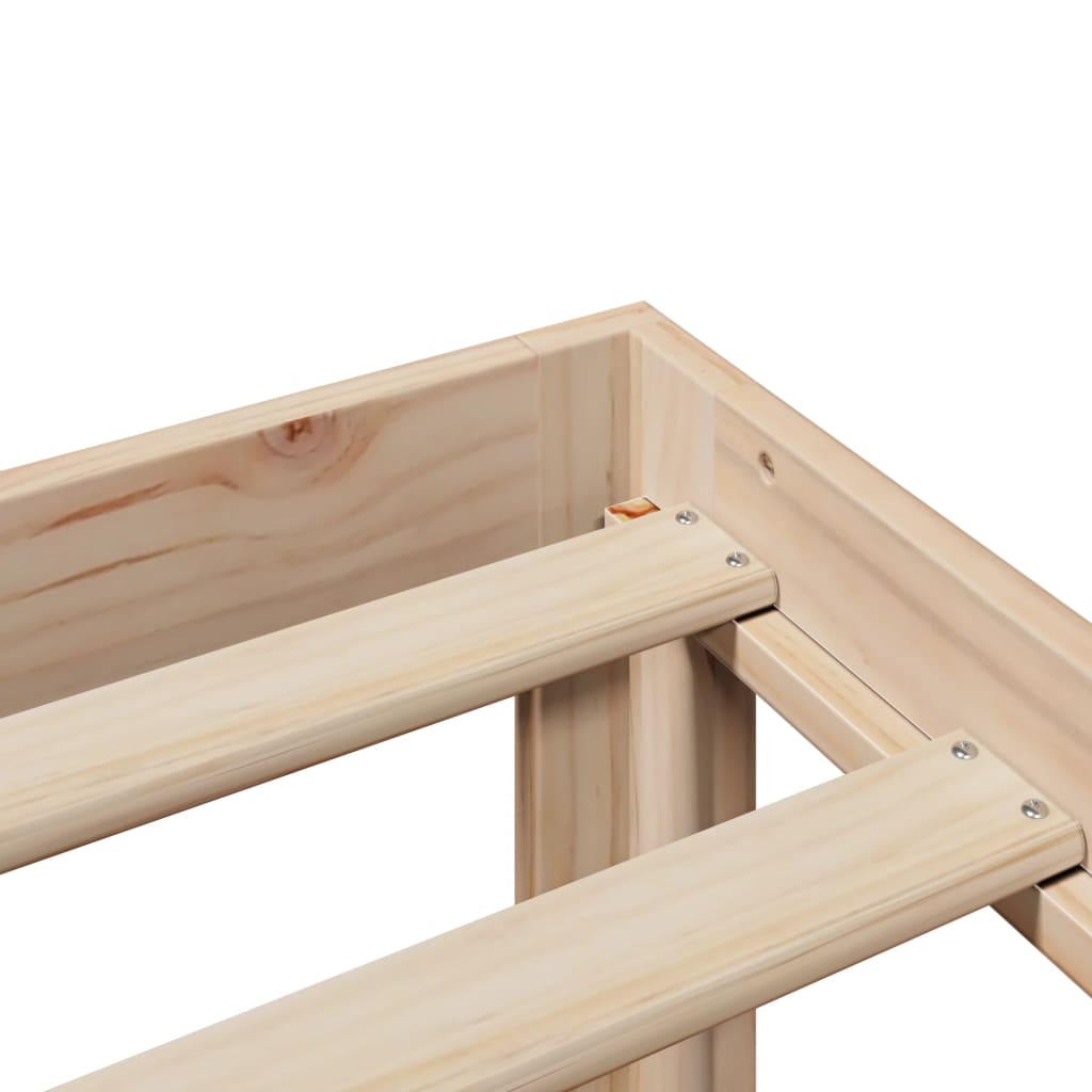 Bookcase Bed without Mattress 200x200cm Solid Wood Pine