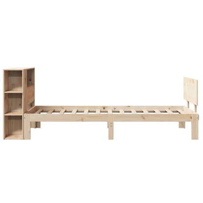 Bookcase Bed without Mattress 100x200cm Solid Wood Pine