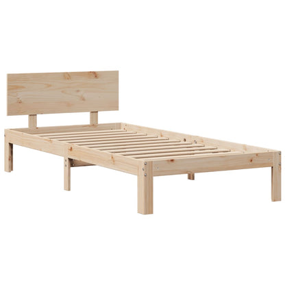 Bookcase Bed without Mattress 90x200cm Solid Wood Pine