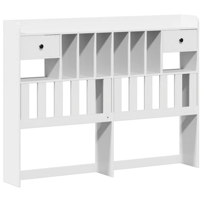 Bookcase Bed without Mattress White 140x190cm Solid Wood Pine