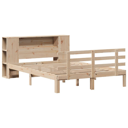 Bookcase Bed without Mattress 120x200cm Solid Wood Pine