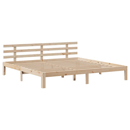Bookcase Bed without Mattress 180x200 cm Super King Solid Wood Pine