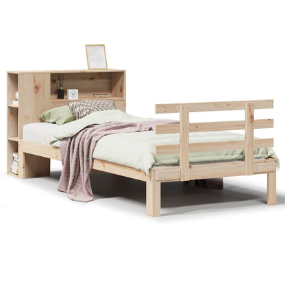 Bookcase Bed without Mattress 75x190 cm Small Single Solid Wood Pine
