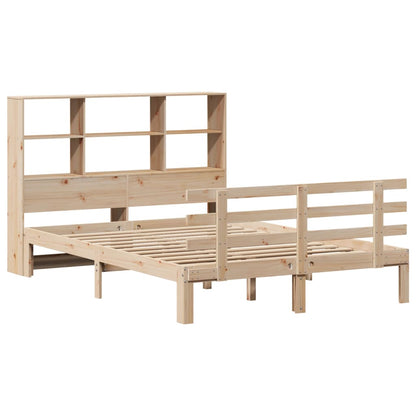 Bookcase Bed without Mattress 160x200cm Solid Wood Pine