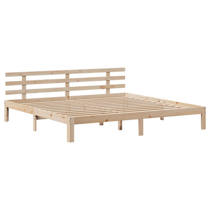 Bookcase Bed without Mattress 180x200 cm Super King Solid Wood Pine