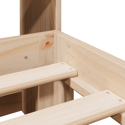 Bookcase Bed without Mattress 140x190 cm Solid Wood Pine