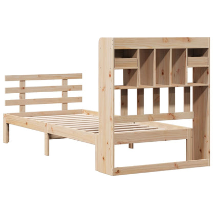 Bookcase Bed without Mattress 100x200cm Solid Wood Pine