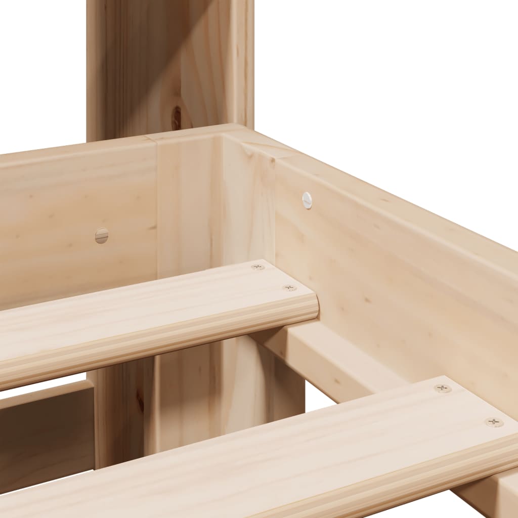 Bookcase Bed without Mattress 180x200 cm Super King Solid Wood Pine