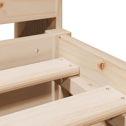 Bookcase Bed without Mattress 140x190 cm Solid Wood Pine