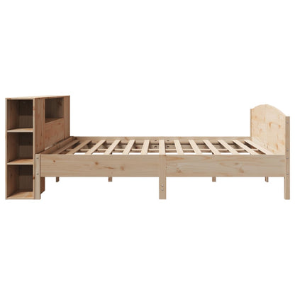Bookcase Bed without Mattress 200x200cm Solid Wood Pine