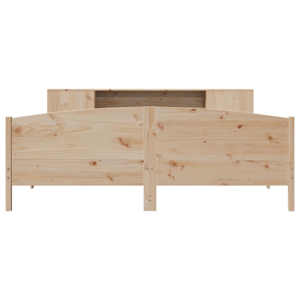 Bookcase Bed without Mattress 180x200cm Solid Wood Pine