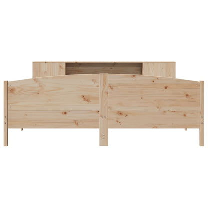Bookcase Bed without Mattress 180x200cm Solid Wood Pine