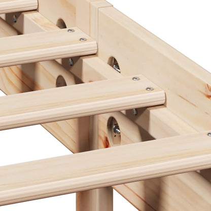 Bookcase Bed without Mattress 120x200cm Solid Wood Pine