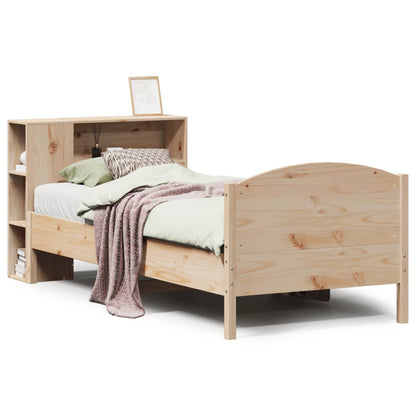 Bookcase Bed without Mattress 100x200cm Solid Wood Pine