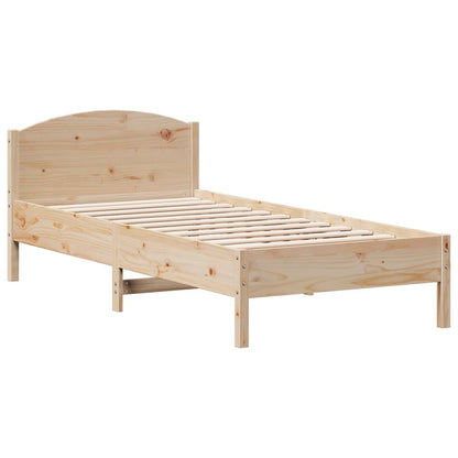 Bookcase Bed without Mattress 100x200cm Solid Wood Pine