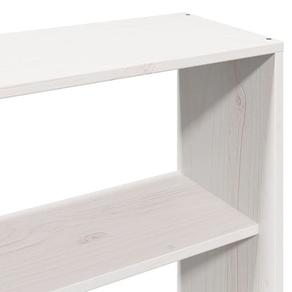 Bookcase Bed without Mattress White 180x200 cm Super King Solid Wood Pine