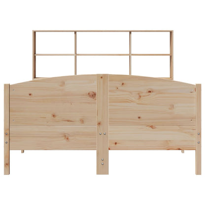 Bookcase Bed without Mattress 150x200 cm King Size Solid Wood Pine