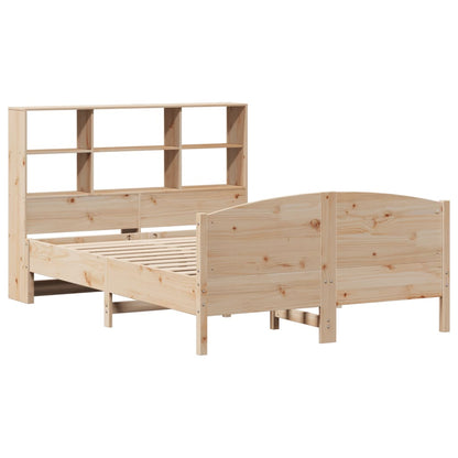Bookcase Bed without Mattress 140x200cm Solid Wood Pine