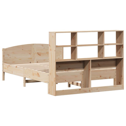 Bookcase Bed without Mattress 140x200cm Solid Wood Pine