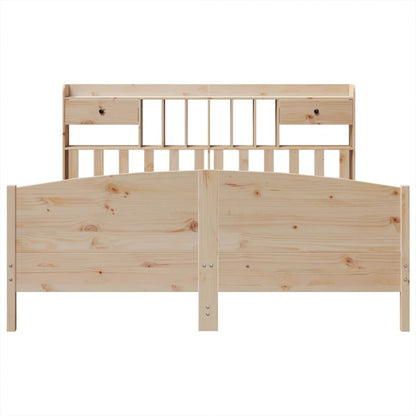 Bookcase Bed without Mattress 180x200 cm Super King Solid Wood Pine