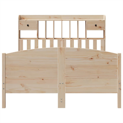 Bookcase Bed without Mattress 160x200cm Solid Wood Pine