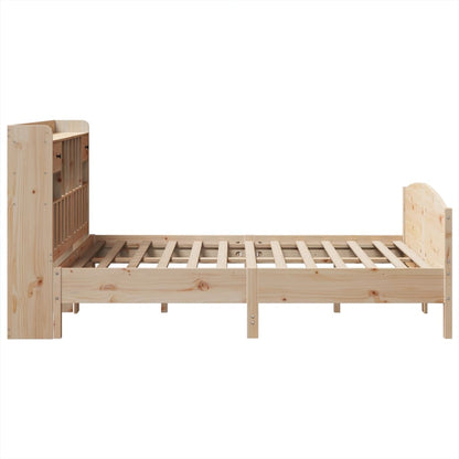 Bookcase Bed without Mattress 160x200cm Solid Wood Pine