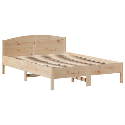 Bookcase Bed without Mattress 160x200cm Solid Wood Pine