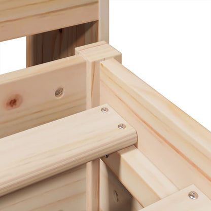 Bookcase Bed without Mattress 160x200cm Solid Wood Pine