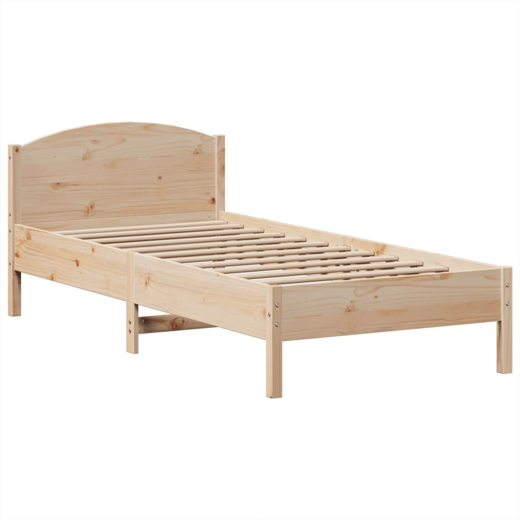 Bookcase Bed without Mattress 100x200cm Solid Wood Pine