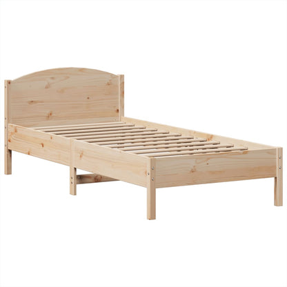 Bookcase Bed without Mattress 100x200cm Solid Wood Pine