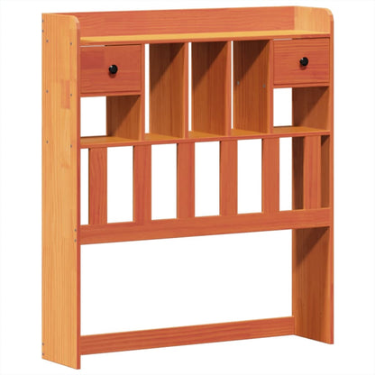 Bookcase Bed without Mattress Wax Brown 100x200cm Solid Wood Pine