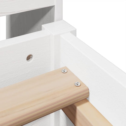 Bookcase Bed without Mattress White 75x190 cm Small Single Solid Wood Pine