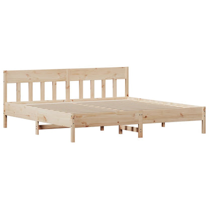Bookcase Bed without Mattress 200x200cm Solid Wood Pine