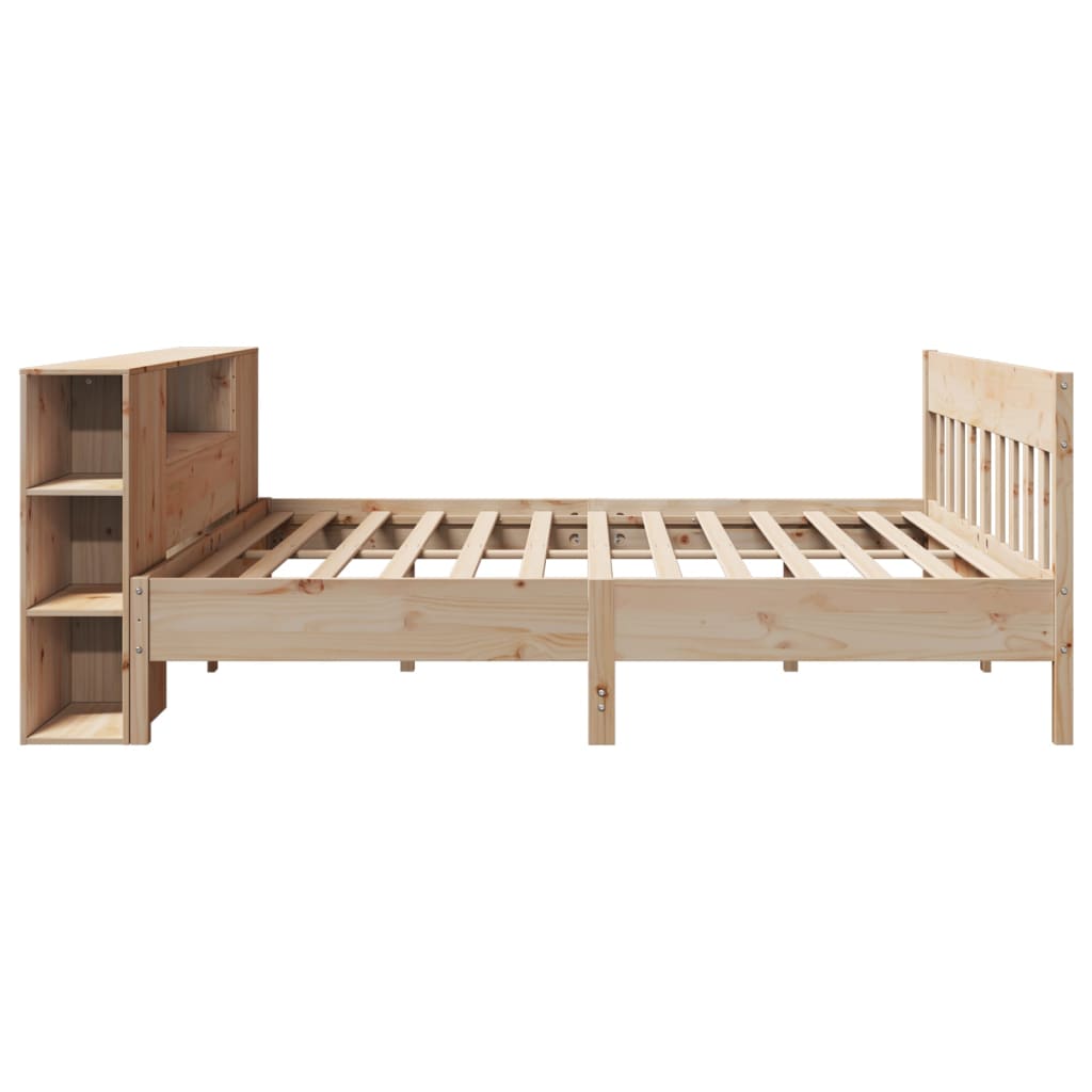 Bookcase Bed without Mattress 180x200 cm Super King Solid Wood Pine