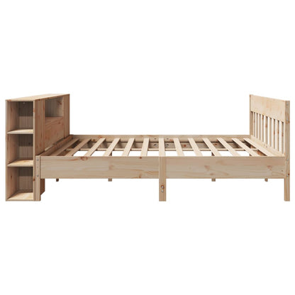 Bookcase Bed without Mattress 180x200 cm Super King Solid Wood Pine