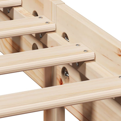 Bookcase Bed without Mattress 180x200 cm Super King Solid Wood Pine