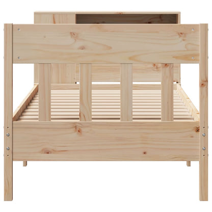 Bookcase Bed without Mattress 75x190 cm Small Single Solid Wood Pine