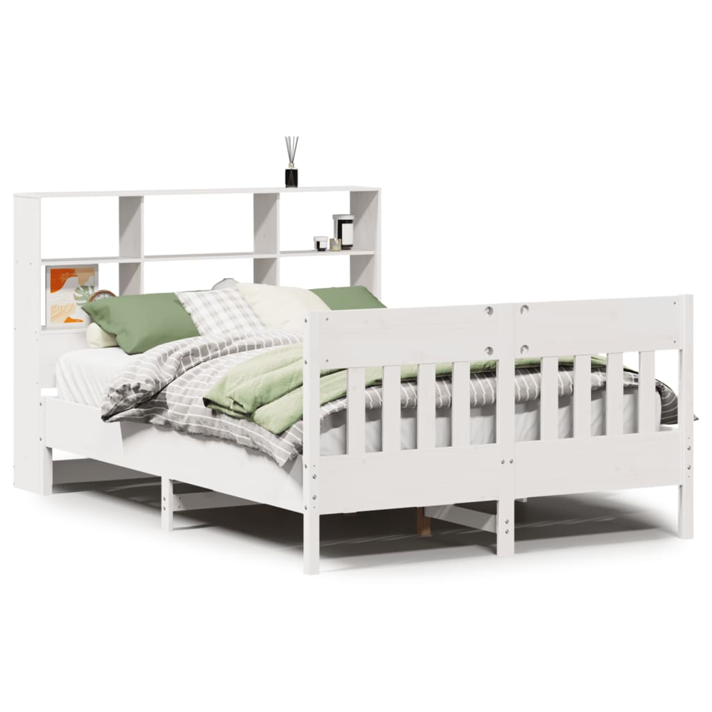 Bed Frame without Mattress White 120x200 cm Solid Wood Pine
