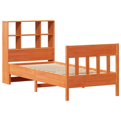 Bed Frame without Mattress Wax Brown 100x200 cm Solid Wood Pine