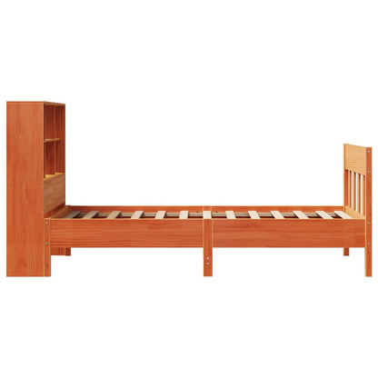 Bed Frame without Mattress Wax Brown 100x200 cm Solid Wood Pine