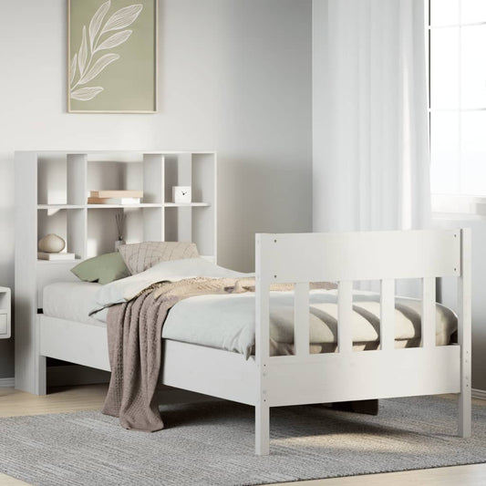 Bed Frame without Mattress White 90x200 cm Solid Wood Pine