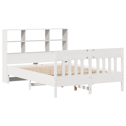 Bed Frame without Mattress White 140x190 cm Solid Wood Pine
