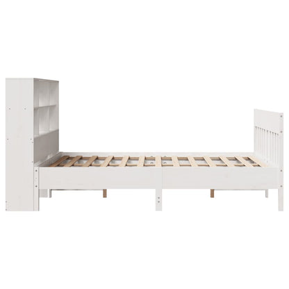 Bed Frame without Mattress White 140x190 cm Solid Wood Pine