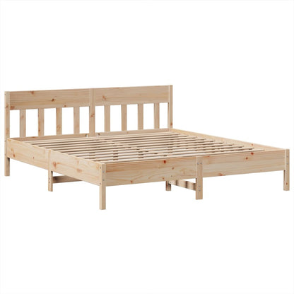 Bed Frame without Mattress 180x200 cm Super King Solid Wood Pine