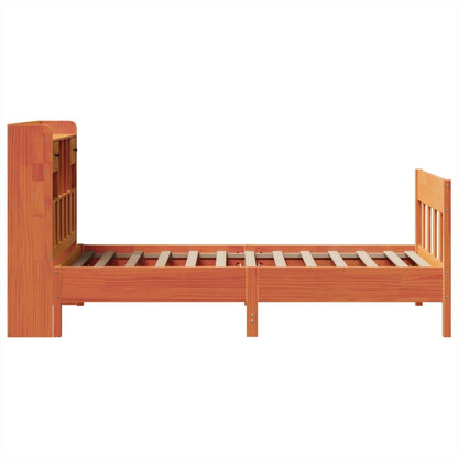 Bed Frame without Mattress Wax Brown 100x200 cm Solid Wood Pine