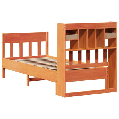 Bed Frame without Mattress Wax Brown 100x200 cm Solid Wood Pine