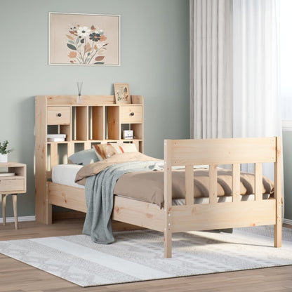 Bed Frame without Mattress 75x190 cm Small Single Solid Wood Pine